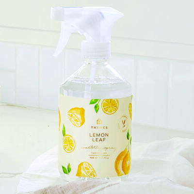 Thymes Lemon Leaf Countertop Spray to wash away germs